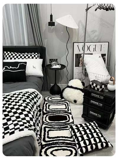 Black and White Runner Rugs- modern design