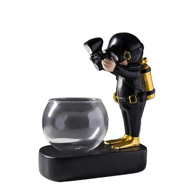 Mario's Fishbowl- astro man Modern Vase
