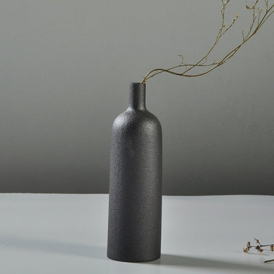 Ceramic Black Vase -  Small black vase