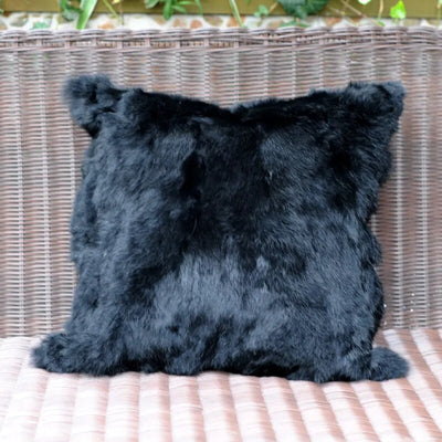 Modern Faux Fur Pillow- Rabbit