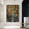 Golden Zebra Abstract Paintings