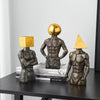 Gold Art - Geometric Heads