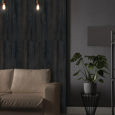 Peel and Stick Waterproof Dark Wood Grain Wallpaper- Self-Adhesive
