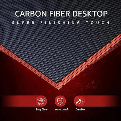 L Shaped Gaming Desk -  Computer Corner Desks, Carbon Fiber Surface PC Desk