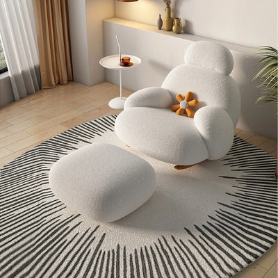 Modern White rocking chair nursery- single sofa, lounge chair,