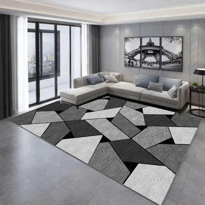 Living Room Carpet Ideas- 3D Printed Shapes (Grey)