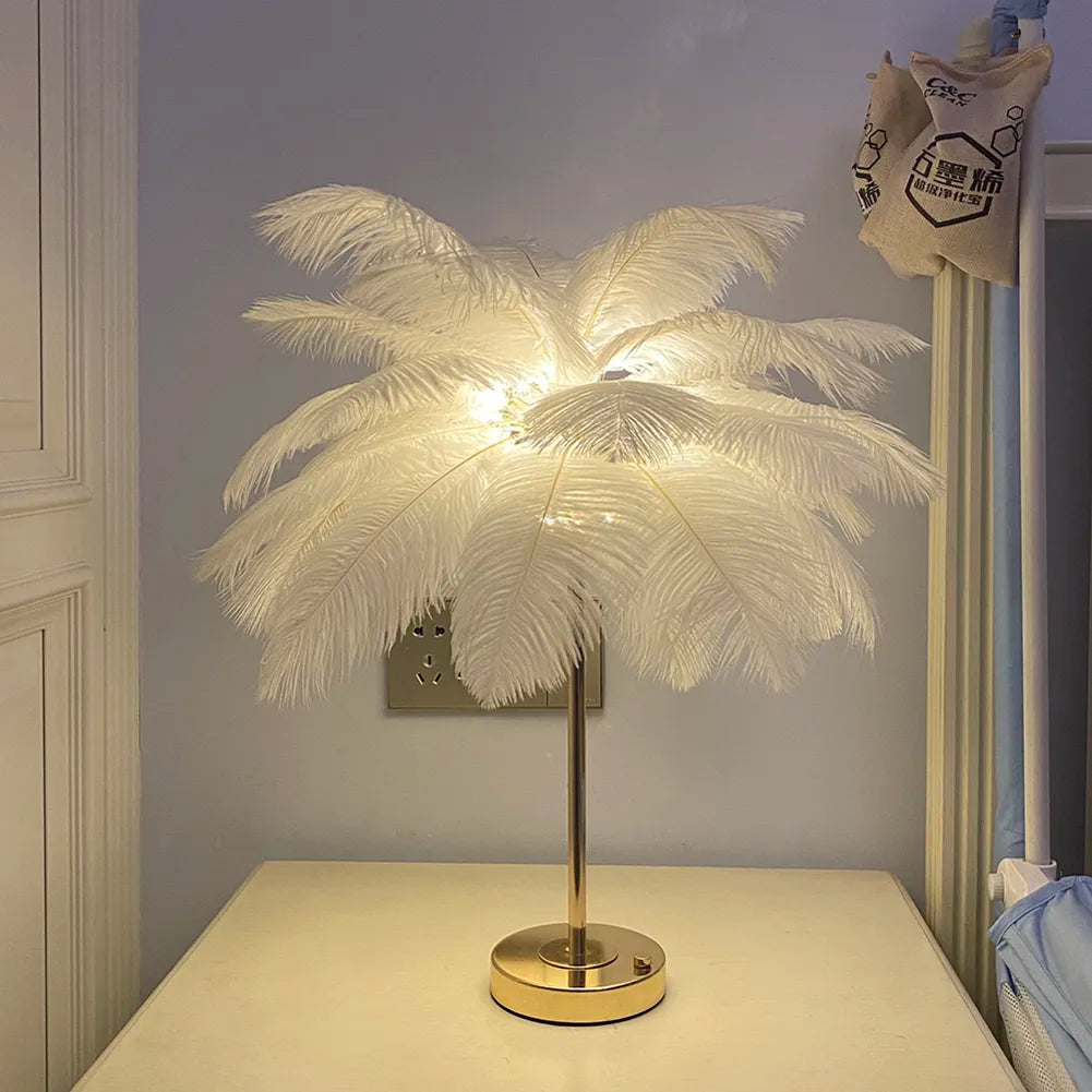 Touch Control Feather Lamp- USB Power/Rechargeable