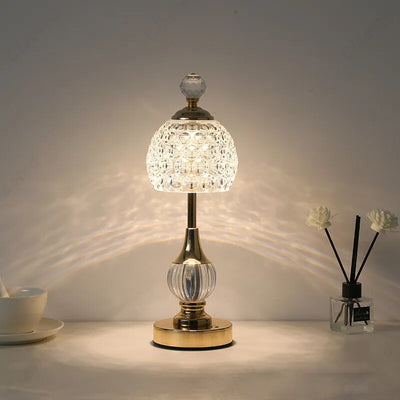 Buy Now New Metal Crystal Acrylic Table Lamp Online | Modern Perspective