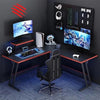L Shaped Gaming Desk -  Computer Corner Desks, Carbon Fiber Surface PC Desk