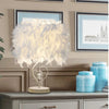Modern White Feather Lamp for table