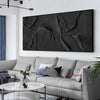 Large Black And White Abstract 3D Textured Art  picture