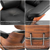 Genuine Leather Chair -with ottoman