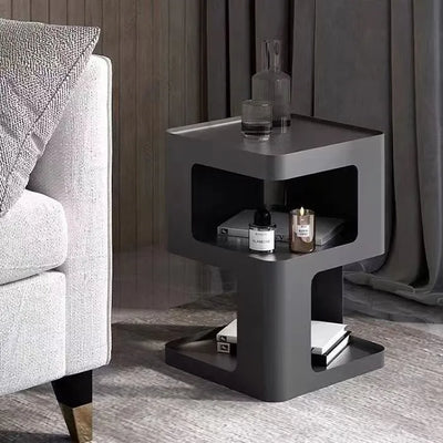 coffee table with storage- Black Side Table with storage