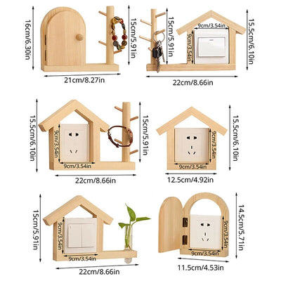 Key Hook- modern Wood Switch Panel Protection