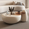 Round White Coffee Tables-  Minimalist Luxury Design
