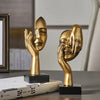 Modern Art Decor- Resin Art Gold Face Mask