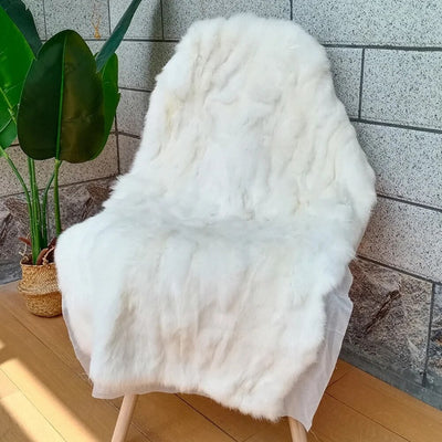Modern Rabbit Fur- Rug Comfortable Furry Home Decoration