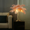 High quality  ostrich feather LED decorative Floor lamp -Modern  room lamp
