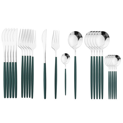 Stainless Steel Modern Cutlery Set- 24Pcs