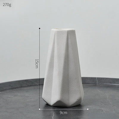 White Ceramic Vase- Modern simple vase