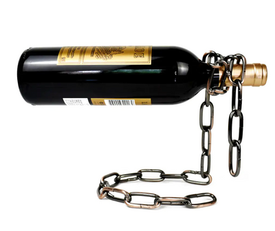 Iron Chain- Modern Wine Bottle Holder