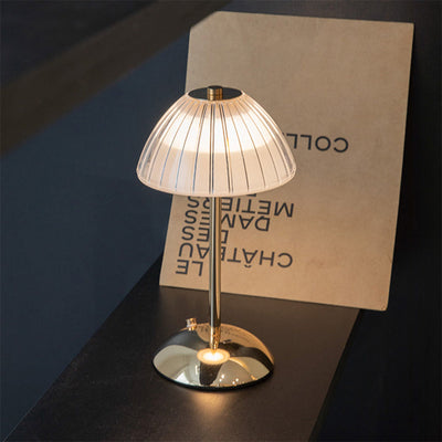 Modern Rechargeable Table Lamp- Crystal Gold
