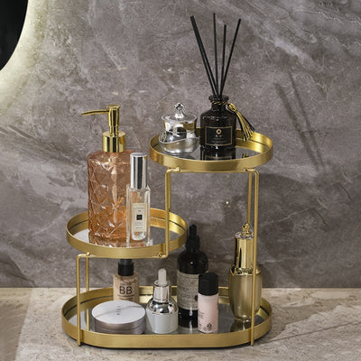 Acrylic Cosmetic Organizer- Modern Gold