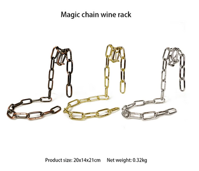 Iron Chain- Modern Wine Bottle Holder