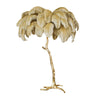 Contemporary LED Ostrich Feather Floor Lamp in Copper Resin - Elegant Floor Light for Living Room or Bedroom - Decorative Lighting Solution