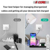 5 Core Wireless Charging Station 3 in 1 Wireless Charger Stand QI Fast Wireless Charging W Dual Coil for Samsung Iphone for Apple Watch Airpod -WCR 3