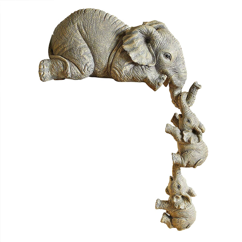 Buy Now 3-piece White Elephant Craft Statues Online