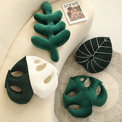 Green Leaf- Plush soft Pillows